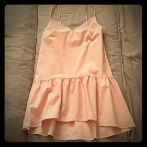 High low drop waist dress